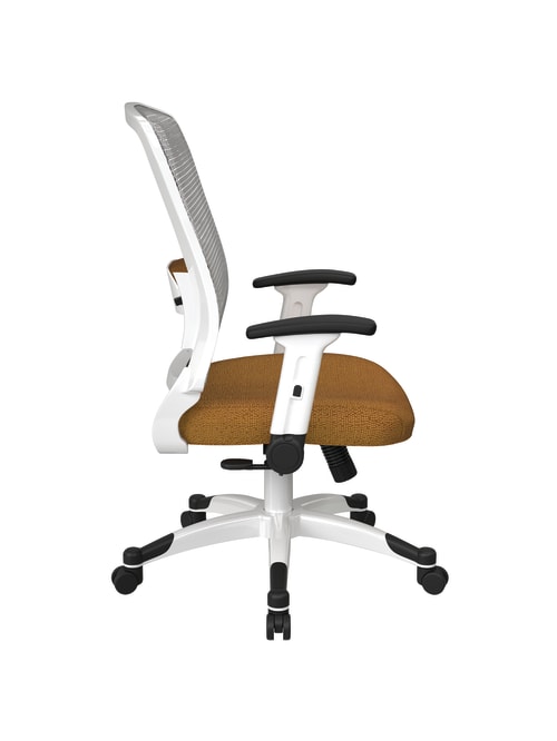 Office Star Space Seating Mesh Mid Back Chair Brasswhite Office Depot