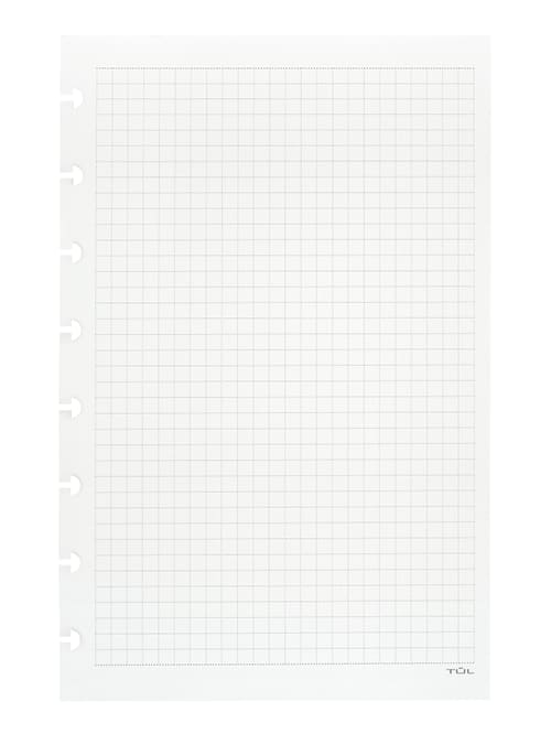 Tul Discbound Notebook Refill Pages Junior Size Graph Ruled 100 Pages 50 Sheets White Office Depot