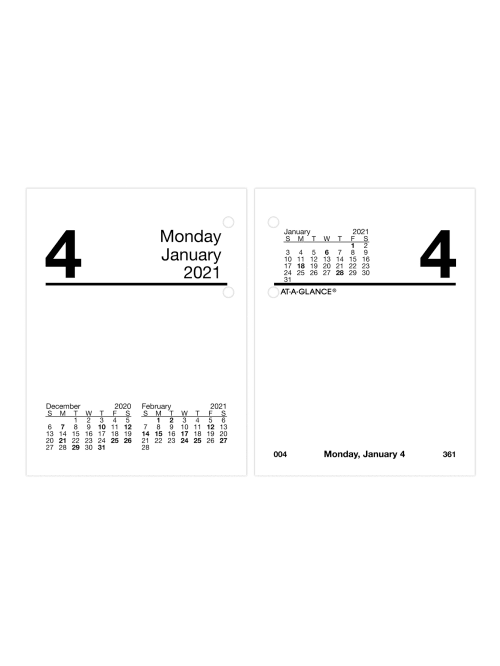 At A Glance Daily Calendar Refill E9195021 Office Depot