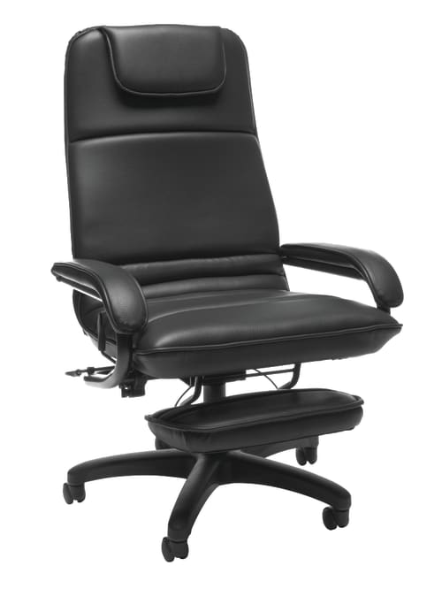 Ofm Fabric Reclining Chair 46 H X 26 12 W X 27 D Black Office Depot