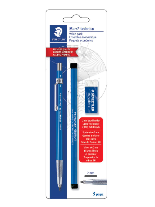 Staedtler Mars Technico 2mm Lead Holder Value Pack Office Depot