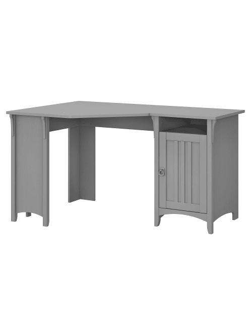 Bush Furniture Salinas Desk W Storage Gray Office Depot