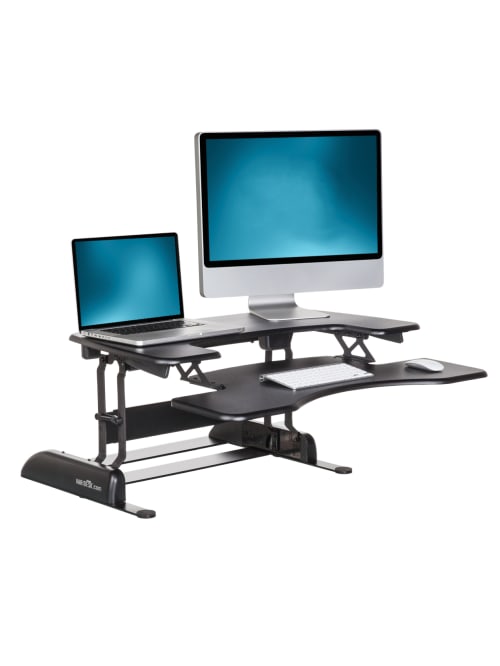 Varidesk Proplus Manual Standing Desk Converter 36 W Black Office Depot
