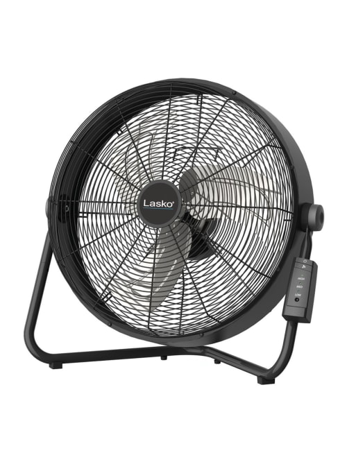 Lasko 20 3 Speed High Velocity Fan With Remote Control 22 H X 7 W X 22 D Black Office Depot