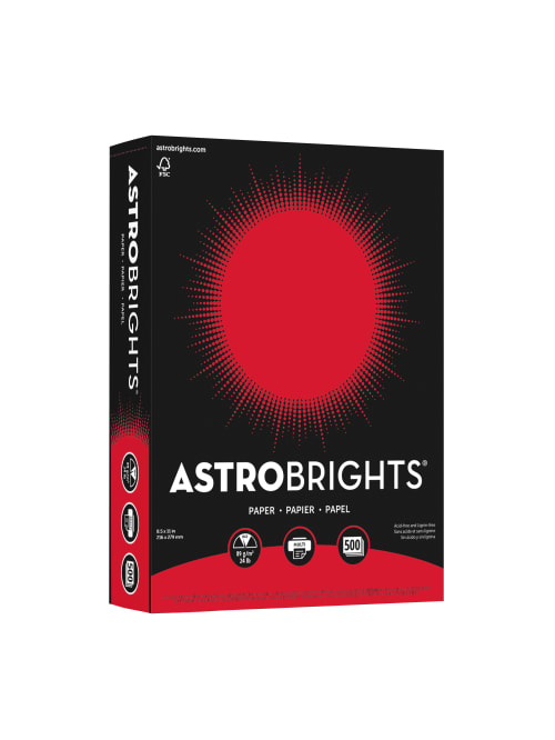 Neenah Astrobrights Re Entry Red 500 Sheets Office Depot