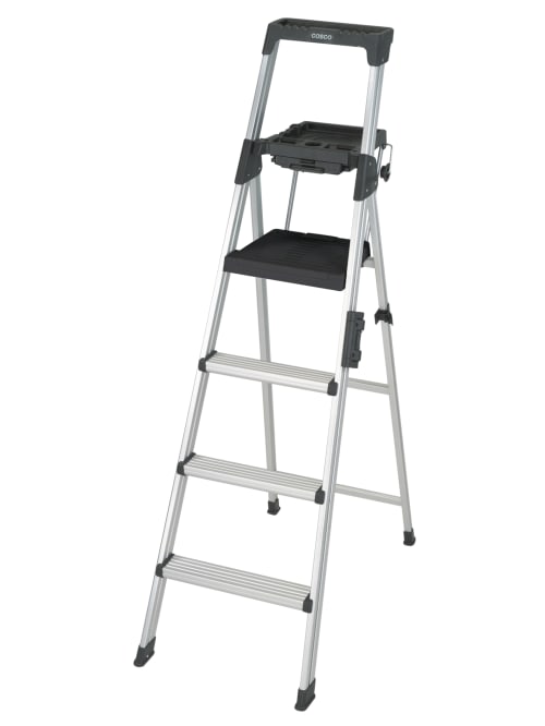 Cosco Lightweight Aluminum Folding Step Ladder With Leg Lock And Handle 300 Lb 6 Office Depot