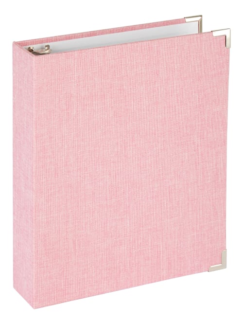 Office Depot Brand Mini Fabric 3 Ring Binder 1 Round Rings Pink Office Depot