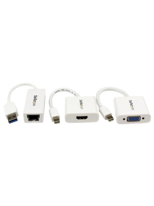 Startech Com Macbook Air Accessories Kit Mdp To Vga Hdmi And Usb 3 0 Gigabit Ethernet Adapter Bundle Macbook Air Connectivity Kit Macamdpgbk Notebook Accessories Bundle White For Apple Macbook Air Office Depot