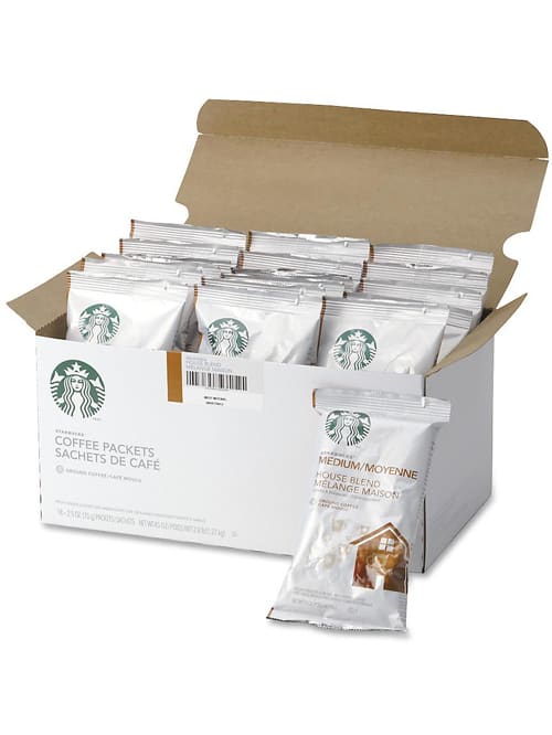 Starbucks Single Serve Coffee Packets House Blend Carton Of 18 Office Depot
