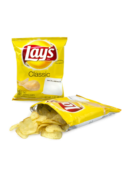 Frito Lay Original Lays Potato Chips 1 Oz Box Of 50 Bags Office Depot