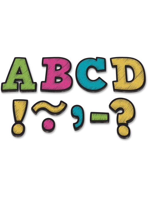 Teacher Created Resources 3 Bold Block Magnet Letters Learning Themesubject 55 Letter Shape Magnetic Durable Damage Resistant 0 10 Height X 3 Width X 3 Depth Multicolor 55 Pack Office Depot