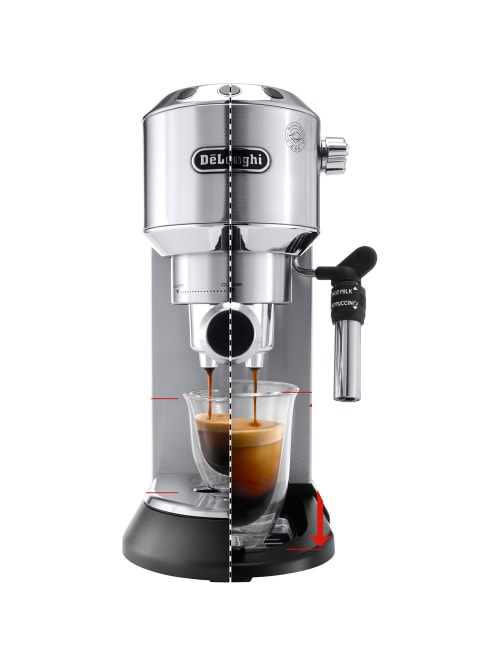 Delonghi Dedica Deluxe 15 Bar 2 Cup Pump Espresso Machine With Rapid Cappuccino System Stainless Steel Office Depot