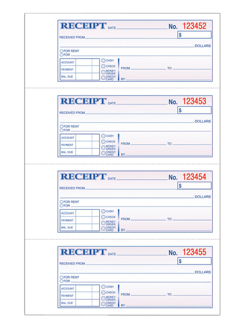 Adams Carbonless Receipt Book Office Depot