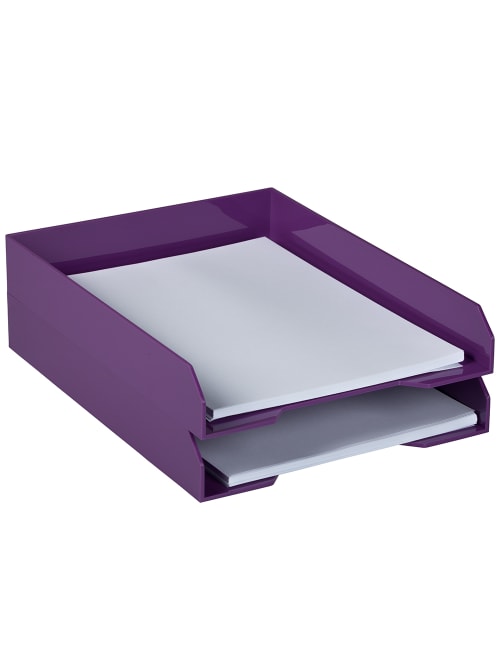 Jam Paper Paper Trays Purple 2 Pk Office Depot