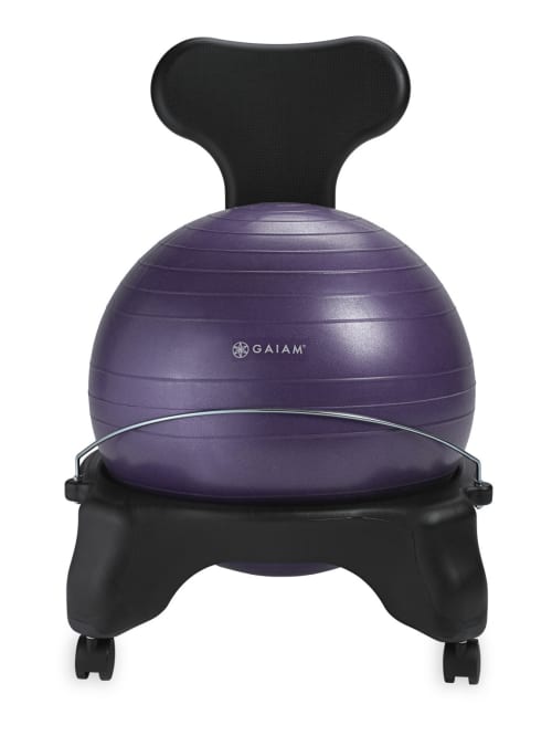 Gaiam Balance Ball Chair Purpleblack Office Depot