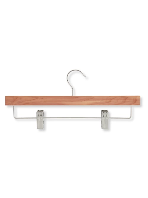 Honey Can Do Wooden Pant Hangers With Clips Cedar Pack Of 8