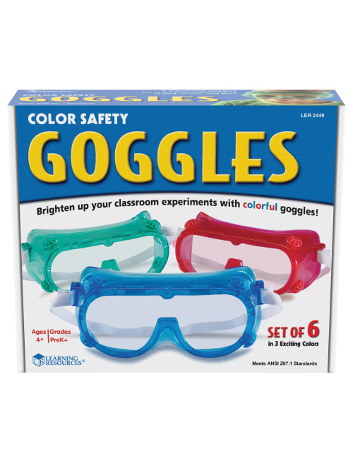 Learning Resources Rainbow Safety Goggles Assorted Colors Pack Of 6 Office Depot