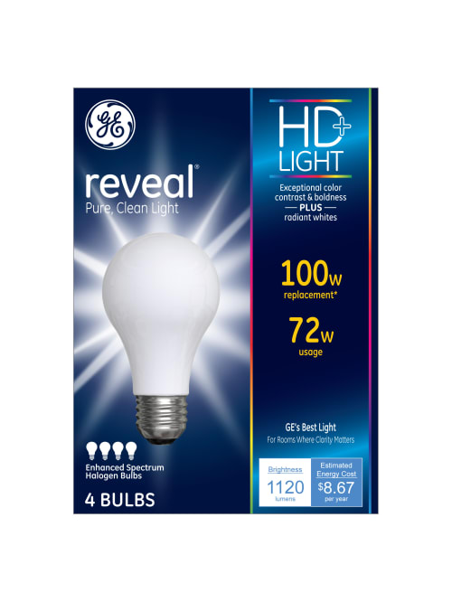 Ge Lighting Halogen Bulbs A19 72w 4 Pk Office Depot