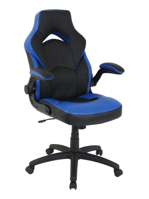Lorell Bucket High Back Gaming Chair Blackblue Office Depot