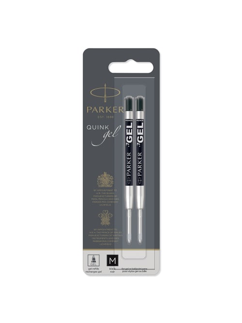 Parker Gel Ink Refills Medium Point 0 7 Mm Black Pack Of 2 Refills Office Depot