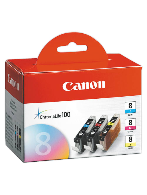canon cli 8 tricolor ink cartridges 0621b016 pack of 3 item 451205