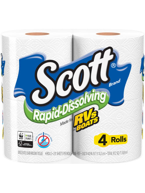 Scott Rapid Dissolving Toilet Paper White Soft Absorbent Septic Safe Clog Safe For Skin 48 Carton Office Depot