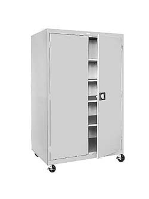 Sandusky Mobile Steel Storage Cabinet 78 H X 36 W X 24 D Dove Gray Office Depot
