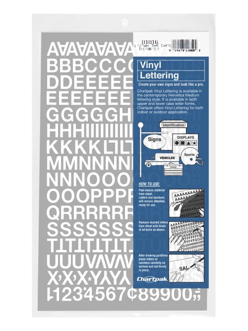 Lettersnumbers Vinyl 12 Wd Office Depot