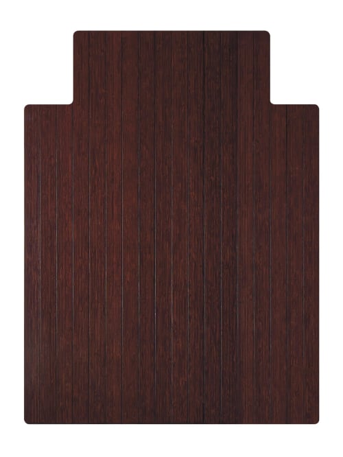 Realspace Bamboo Chair Mat 36 W X 48 D 316 Thick Dark Cherry Office Depot