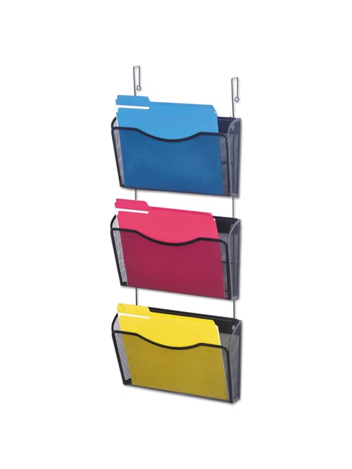 Universal Wall Files With Hanger 14 18 H X 3 38 W X 8 12 D Black Pack Of 3 Office Depot