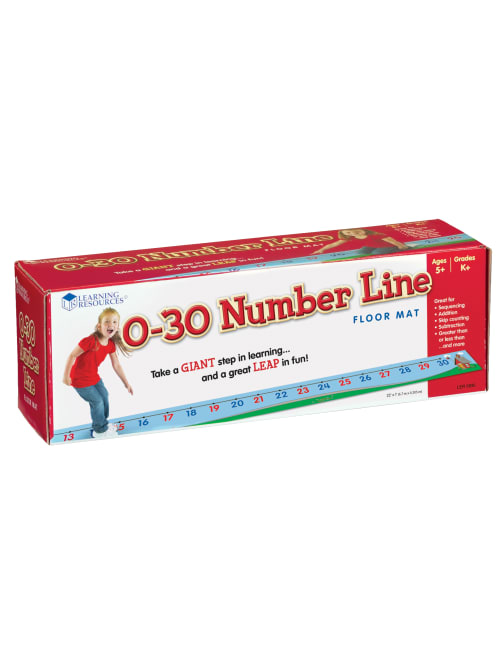 Learning Resources 0 30 Number Line Floor Mat 264 X 12 Blackbluered Kindergarten Grade 5 Office Depot