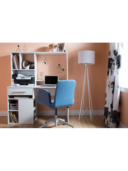 South Shore Annexe Computer Desk With Hutch Pure White Office Depot