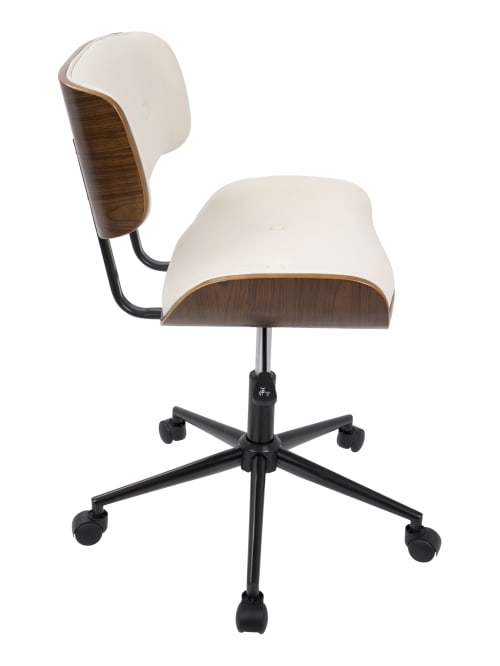 Lumisource Lombardi Office Chair Walnutcream Office Depot