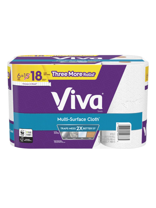 Viva Multi Surface Choose A Sheet Towels 6pk Office Depot