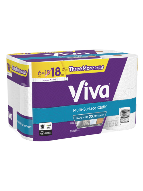 Viva Multi Surface Choose A Sheet Towels 6pk Office Depot