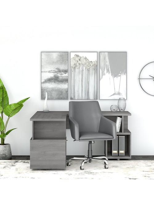 Bush Madison Ave 60 L Deskchair Gray Office Depot