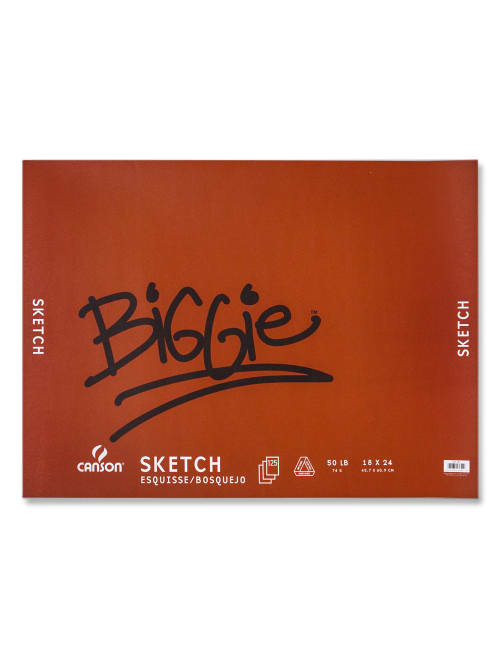 Canson Biggie Sketch Pad 18 X 24 Pack Of 120 Sheets Office Depot