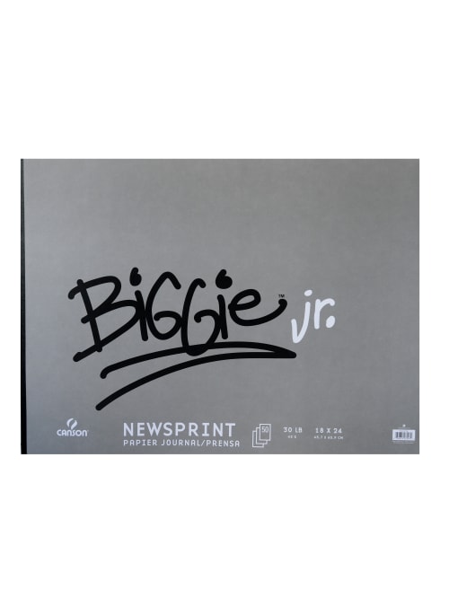 Canson Biggie Jr Newsprint Pads 18 X 24 100percent Recycled 50 Sheets Per Pad Pack Of 2 Pads Office Depot