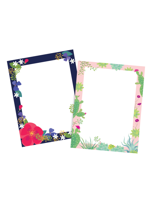 Barker Creek 2 Design Computer Paper Letter Paper Size Petals And Prickles 100 Sheets Office Depot