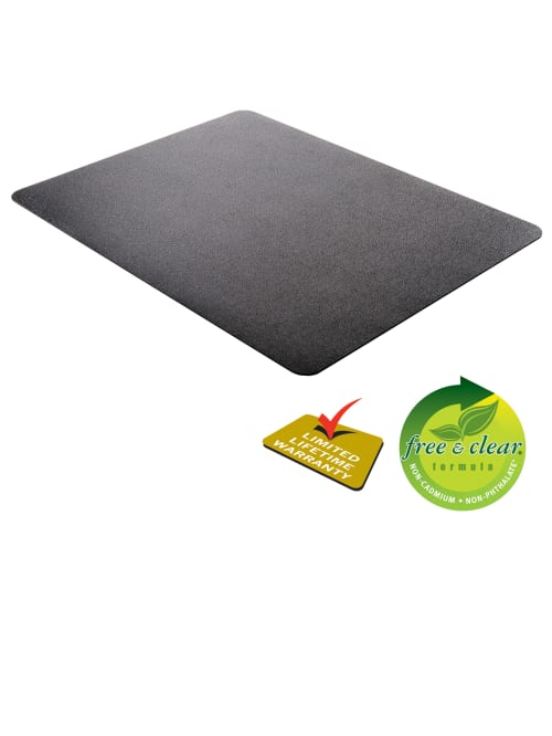 Deflecto Economat Hard Floor Chair Mat 46 X 60 Rectangle Black Office Depot