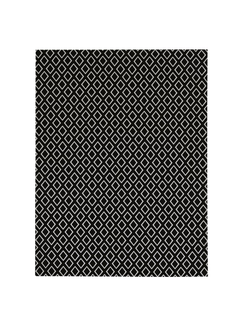 Foss Floors Area Rug Diamond Blackwhite Office Depot