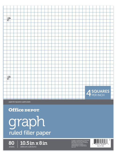 Yubbler - Office Depot® Graph/Quadrille-Ruled Filler Paper