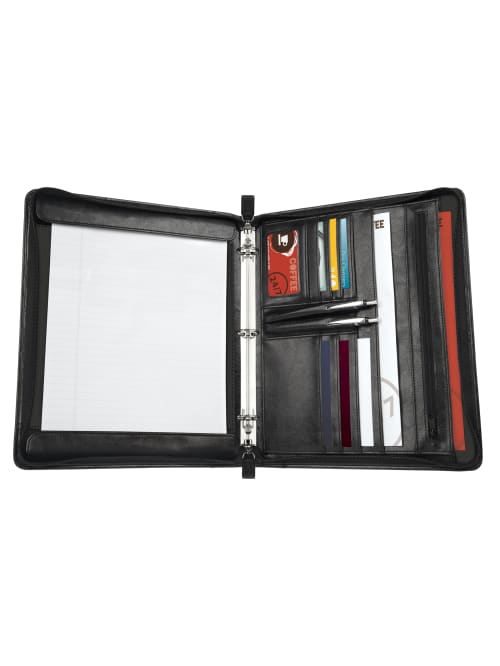 Office Depot Brand Lefty Righty 3 Ring Padfolio Black Office Depot