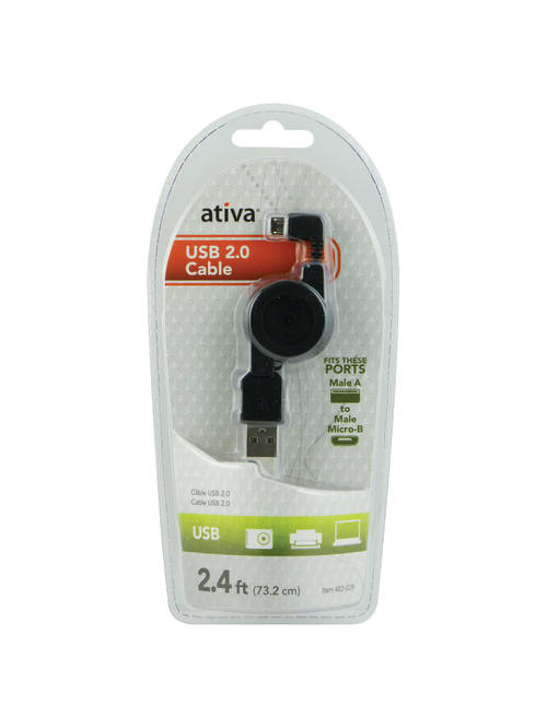 Ativa Micro Usb 2 0 Cable Black Office Depot