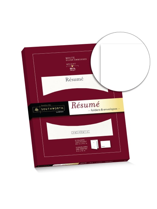 Southworth R Sum Folders And Envelopes 9 X 12 88 Lb Whitesilver Pack Of 5 Office Depot