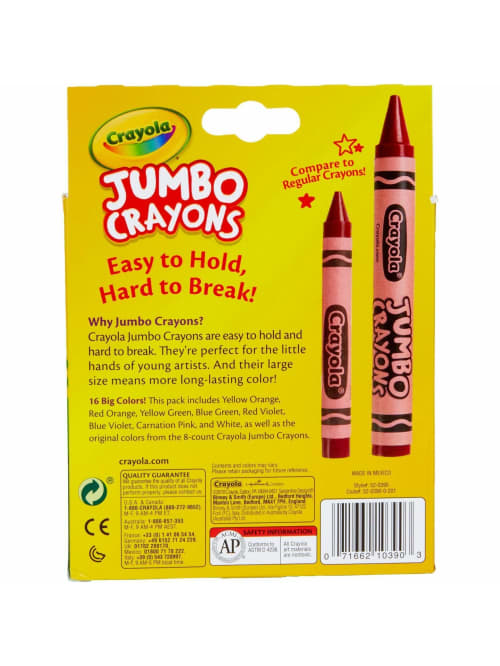 Crayola Jumbo Crayons Assorted Colors 6pk Office Depot