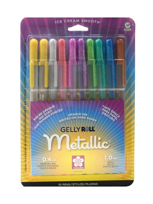 Sakura Gelly Roll Metallic Rollerball Pen custom color mix 1 dozen New! Great Value!!