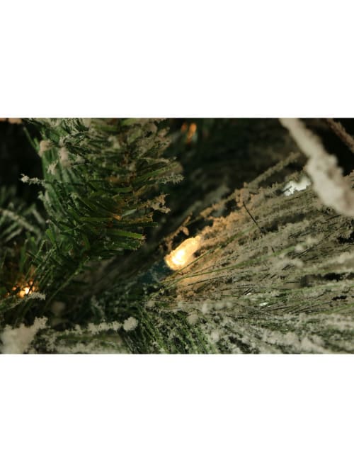 Fraser Hill Farm Snowy Alpine Christmas Trees 2 With Clear Lights