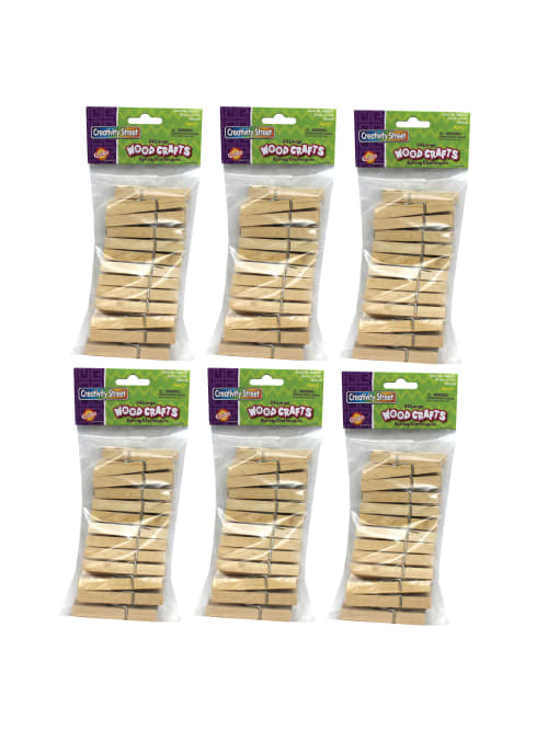 2 34 Spring Clothespins Wood 144pk Office Depot