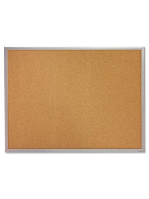 Quartet Economy Corkboard 36 X 48 Natural Cork Board Aluminum Frame Office Depot